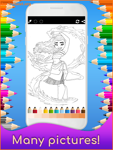 Coloring Moana for Kids screenshot