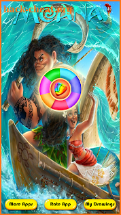 coloring moana of vaiana princess screenshot