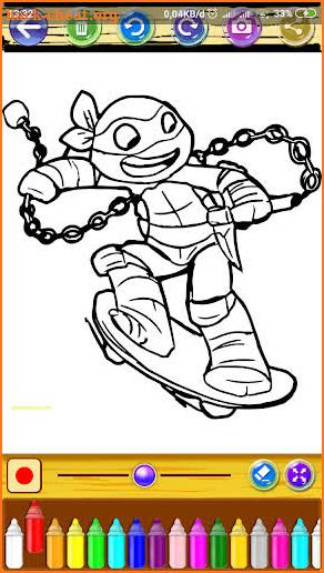 Coloring Ninja Power Turtle screenshot