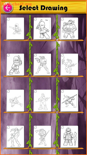 coloring ninja turtle and leggo toys screenshot