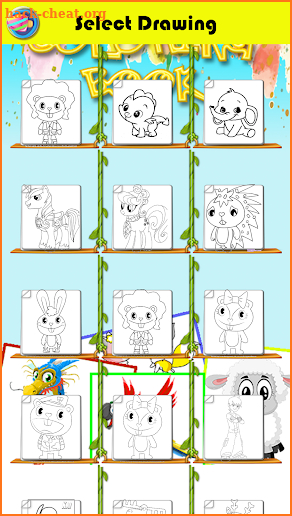 Coloring pages for happy friends screenshot