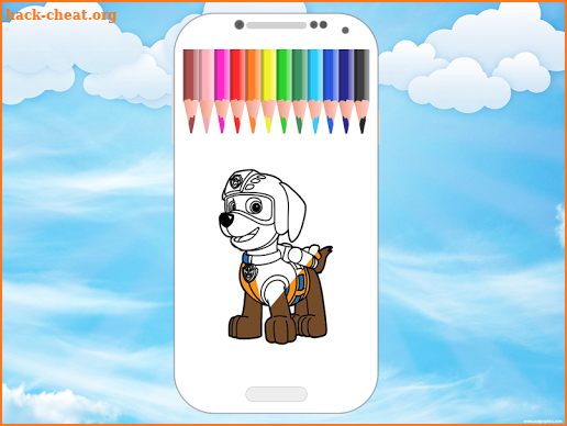 coloring paw pat game screenshot