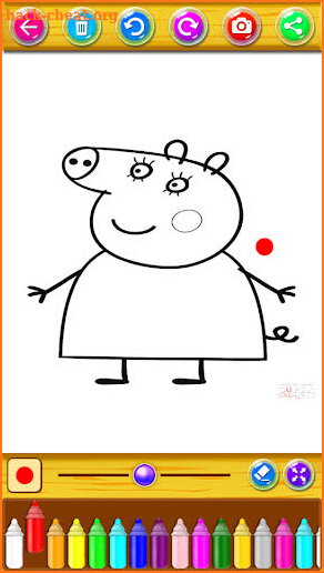 Coloring Peepa Book and pig screenshot