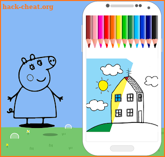 coloring peppa pig game screenshot