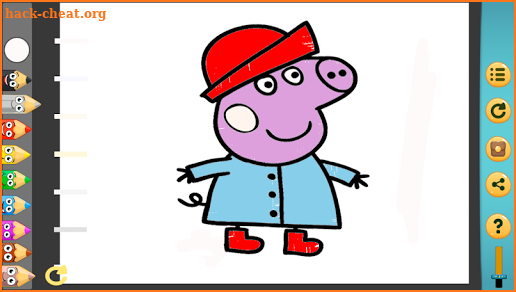 Coloring peppa rhino and pig screenshot