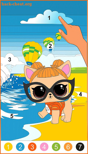 Coloring Pets by number : Sandbox enjoy art screenshot