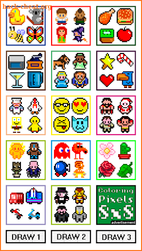 Coloring Pixels 16x16 screenshot