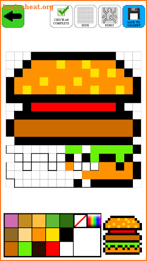 Coloring Pixels 16x16 screenshot