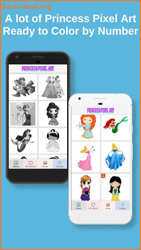 Coloring Princess Pixel Art Book - Color By Number screenshot