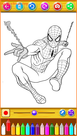 Coloring Spider Super Heroes screenshot