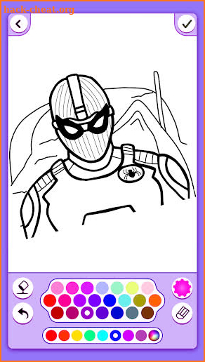 Coloring Super Hero Spider HD screenshot