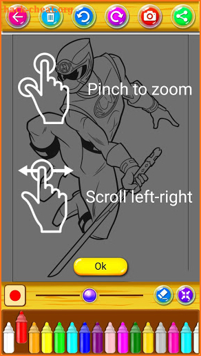 Coloring Superhero Rangers screenshot