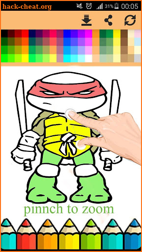 coloring  turtle the ninja  book screenshot