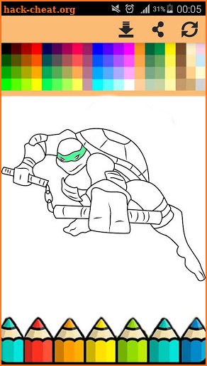 coloring  turtle the ninja  book screenshot