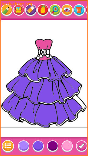 Coloring wedding dress screenshot