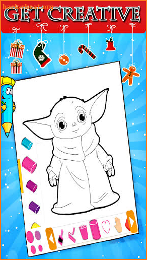 Coloring Yoda-baby book screenshot