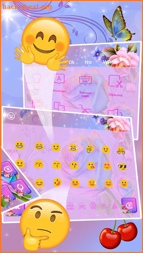 Colourful Rose Shiny Keyboard Theme screenshot