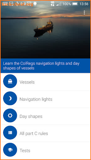 COLREGs - Lights and shapes of vessels screenshot