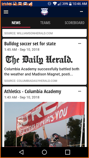 Columbia Academy Sports screenshot