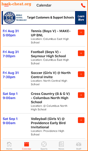 Columbus East Athletics screenshot