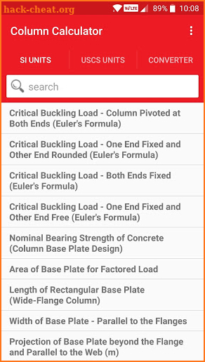 Column Calculator screenshot