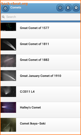 Comets screenshot