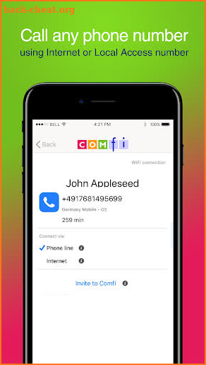 Comfi Cheap International Calls screenshot