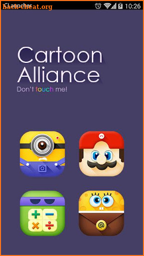 Comic theme: Cute cartoon comic story C launcher screenshot