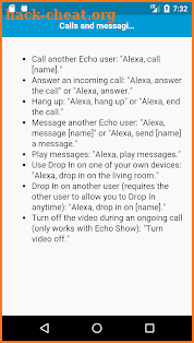 Commands for Amazon Echo Spot screenshot