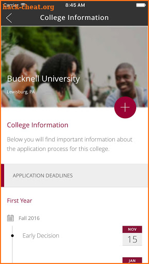 Common App onTrack screenshot