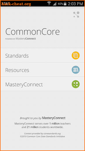 Common Core screenshot