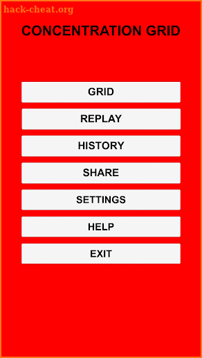 Concentration Grid screenshot