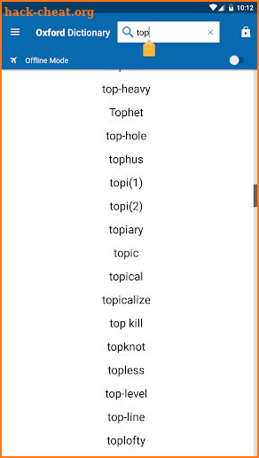 Concise Oxford Thesaurus screenshot