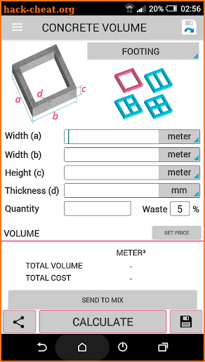 Concrete Calculator Pro screenshot