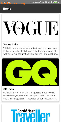 Conde Nast India screenshot