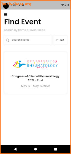 Congress of Clinical Rheum screenshot