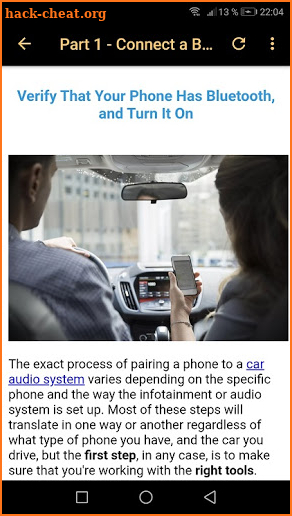 Connect a Bluetooth Car Stereo screenshot