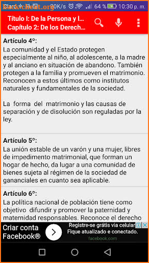 Constitución Política del Perú screenshot