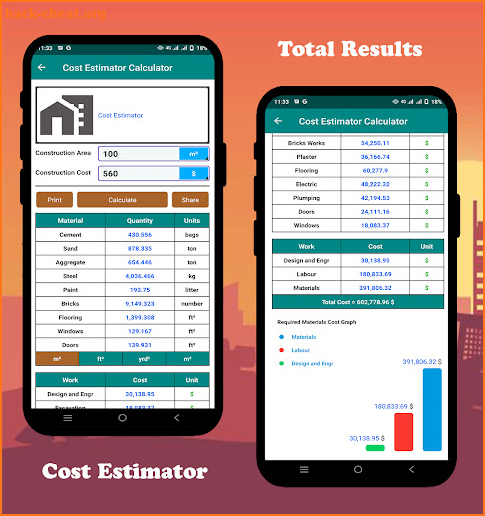 Construction Calculator PRO screenshot