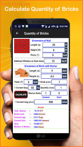 Construction Calculator Pro screenshot