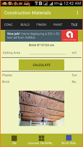 Construction Material Estimate screenshot