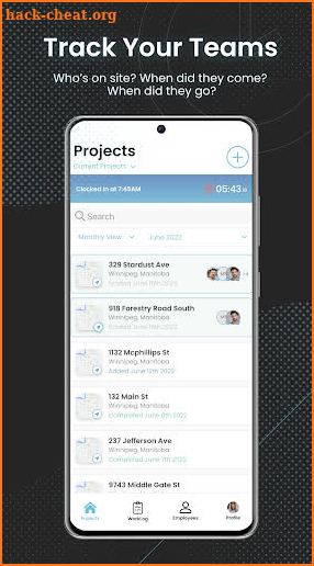 ConstructionClock Time Tracker screenshot