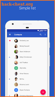 Contacts screenshot