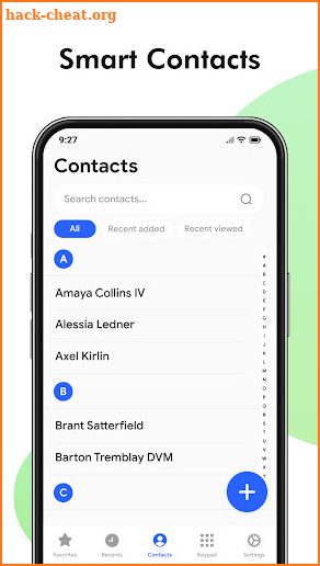 Contacts screenshot