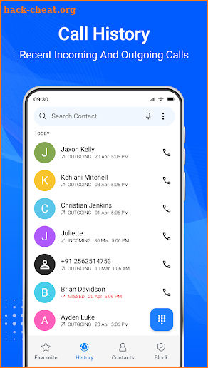 Contacts screenshot