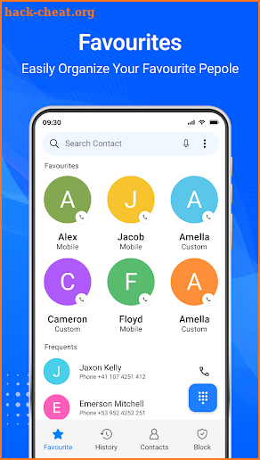 Contacts screenshot