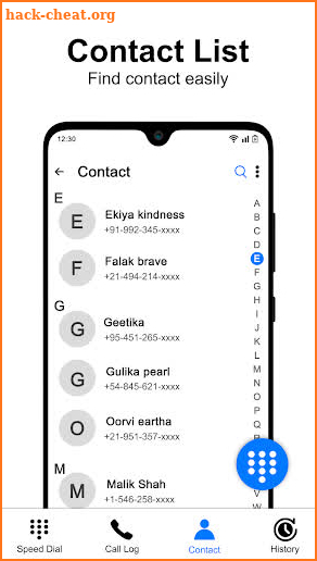 Contacts screenshot