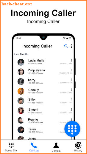 Contacts screenshot