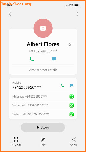 Contacts screenshot