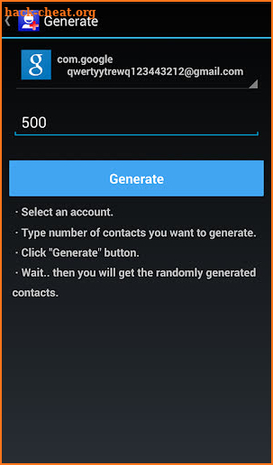 Contacts Generator screenshot